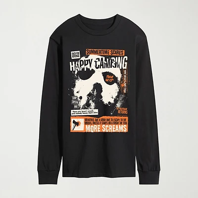 Friday The 13th Films Summertime Scares Jason Mens Crew Neck Short Sleeve Regular Fit Michael Myers Graphic T-Shirt