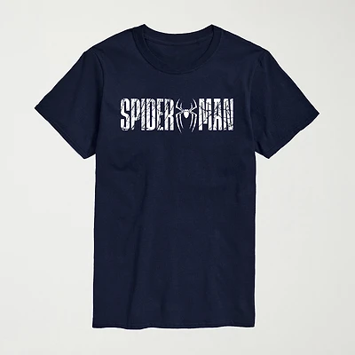 Brand New Day Web Logo Mens Crew Neck Short Sleeve Regular Fit Spiderman Graphic T-Shirt