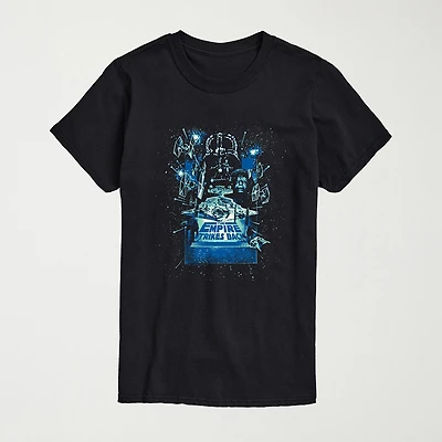 The Empire Strikes Back Mens Crew Neck Short Sleeve Regular Fit Star Wars Graphic T-Shirt