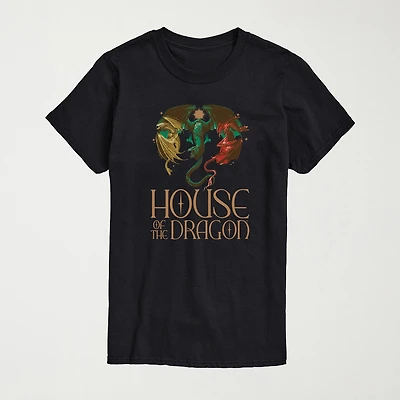 House Of Dragons Logo Mens Crew Neck Short Sleeve Regular Fit Graphic T-Shirt