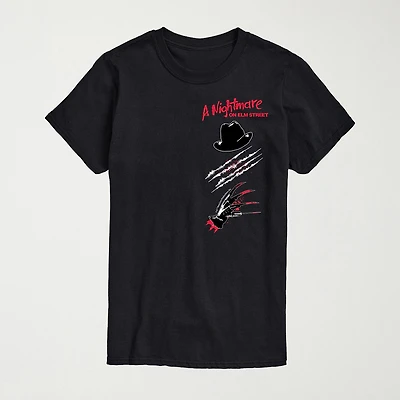 Nightmare On Elm Street Mens Crew Neck Short Sleeve Regular Fit Freddy Graphic T-Shirt