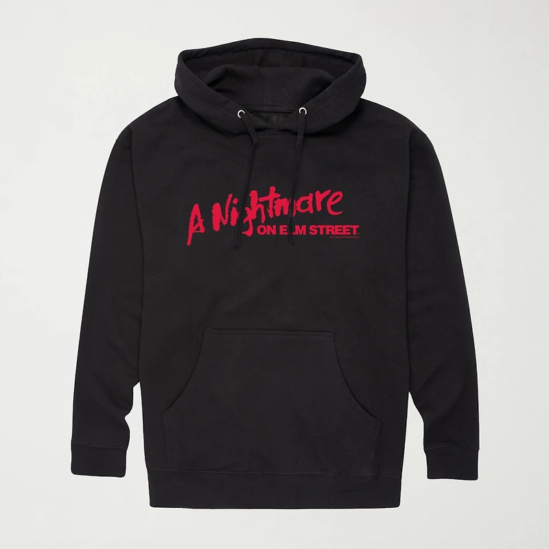 Nightmare On Elm Street Logo Mens Long Sleeve Freddy Hoodie