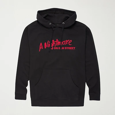 Nightmare On Elm Street Logo Mens Long Sleeve Freddy Hoodie
