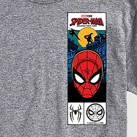 Brand New Day Mask Mens Crew Neck Short Sleeve Regular Fit Spiderman Graphic T-Shirt