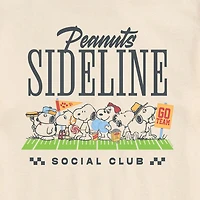 Sideline Social Club Sports Mens Crew Neck Short Sleeve Regular Fit Peanuts Snoopy Graphic T-Shirt