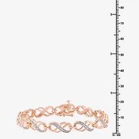 F / Si1-Si2) Womens 1/ CT. T.W. Lab Grown White Diamond 14K Gold Over Brass 7.5 Inch Tennis Bracelet