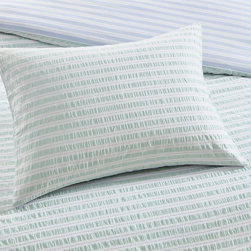 Peri Home Seersucker Stripe 3-pc. Comforter Set