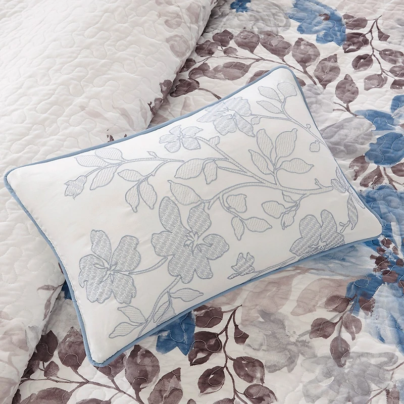 Madison Park Raven 6-Pc Printed Quilt Set With Throw Pillows