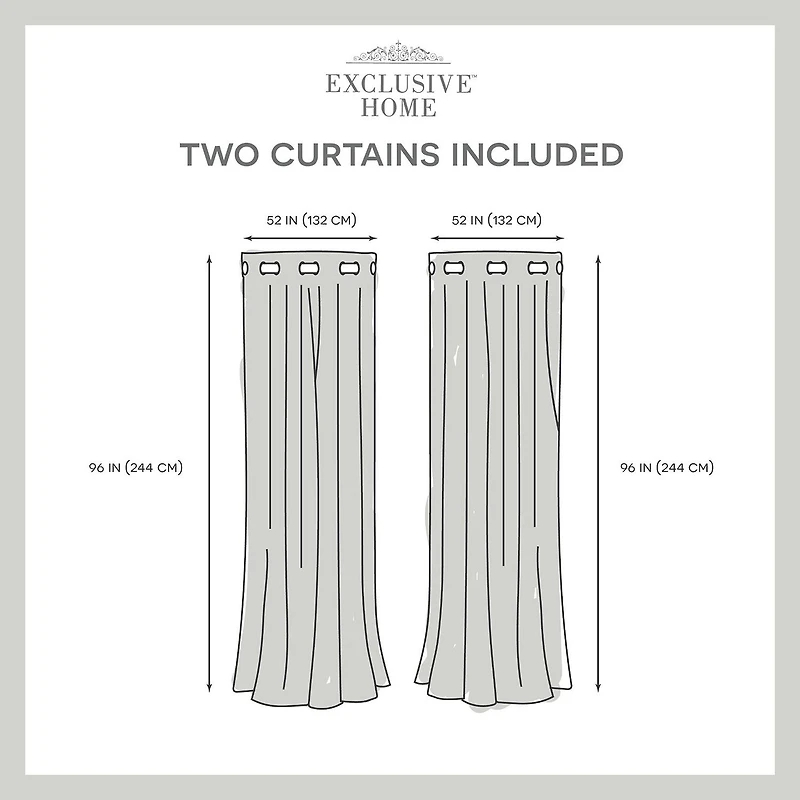 Exclusive Home Curtains Burke Grommet Top Blackout Set of 2 Curtain Panel