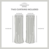 Exclusive Home Curtains Burke Grommet Top Blackout Set of 2 Curtain Panel