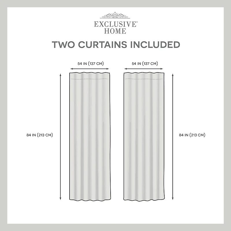 Exclusive Home Curtains Bella Tab Top Sheer Set of 2 Curtain Panel