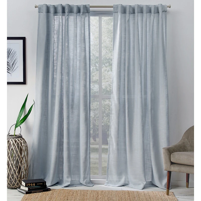 Exclusive Home Curtains Bella Tab Top Sheer Set of 2 Curtain Panel
