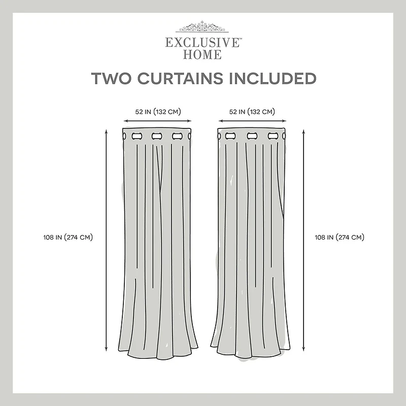 Exclusive Home Curtains Academy Grommet Top Blackout Set of 2 Curtain Panel
