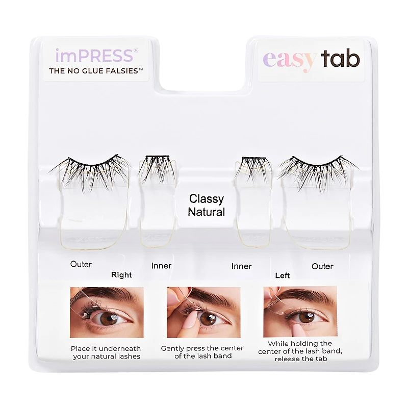 Kiss Lashes Impress Easy Tab Authentic Natural