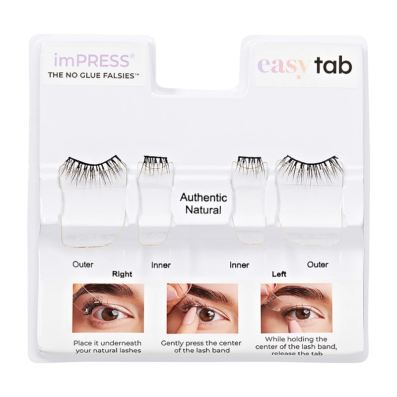 Kiss Lashes Impress Easy Tab Authentic Natural