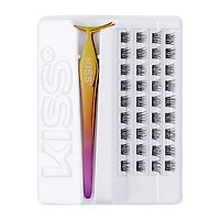 Kiss Lashes Impress Press-On Falsies Eyelash Clusters Natural