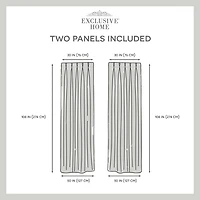 Exclusive Home Curtains Belgian Pinch Pleat Sheer Set of 2 Curtain Panel