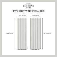 Exclusive Home Curtains Belgian Tab Top Sheer Set of 2 Curtain Panel