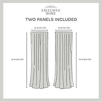 Exclusive Home Curtains Belgian Rod Pocket Sheer Set of 2 Curtain Panel