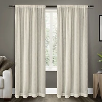 Exclusive Home Curtains Belgian Rod Pocket Sheer Set of 2 Curtain Panel