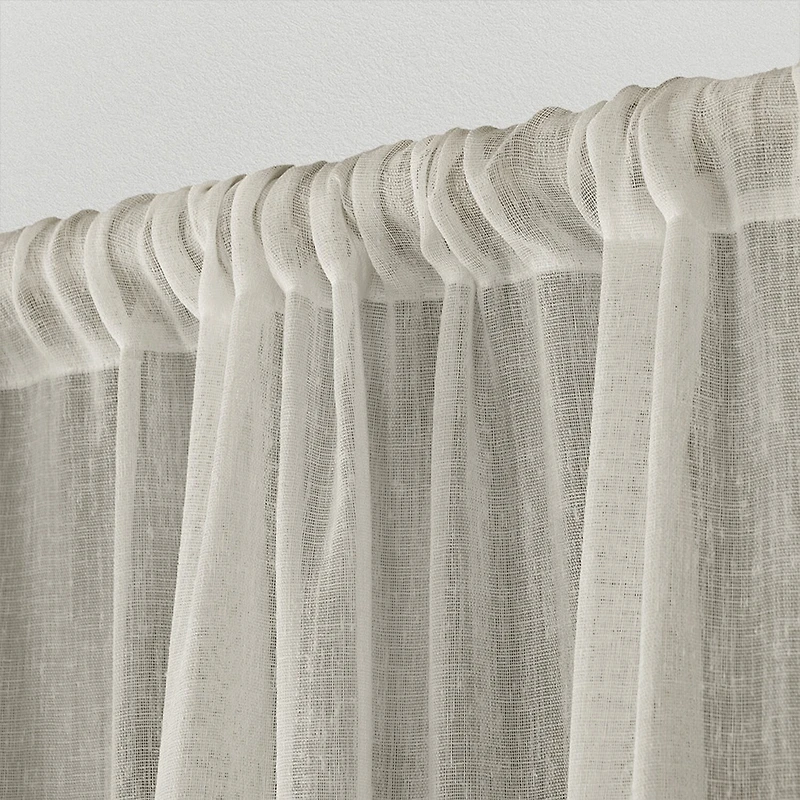 Exclusive Home Curtains Belgian Rod Pocket Sheer Set of 2 Curtain Panel