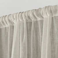 Exclusive Home Curtains Belgian Rod Pocket Sheer Set of 2 Curtain Panel