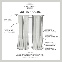 Exclusive Home Curtains Belgian Rod Pocket Sheer Set of 2 Curtain Panel