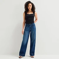 a.n.a Womens Tall Square Neck Sleeveless Blouse