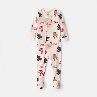 Carter's Baby Unisex Rib Crew Neck Long Sleeve One Piece Pajama