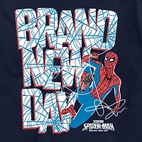 Brand New Day Web Mens Crew Neck Short Sleeve Regular Fit Spiderman Big and Tall Graphic T-Shirt