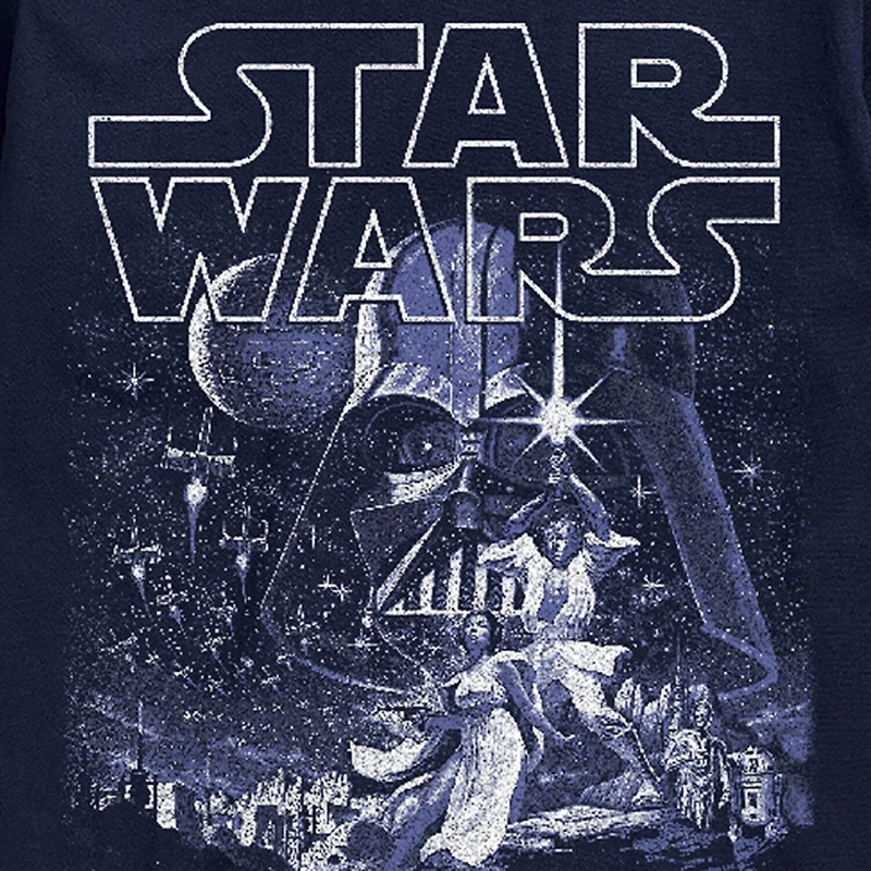 Celestial Darth Vader Mens Crew Neck Short Sleeve Regular Fit Star Wars Big and Tall Graphic T-Shirt