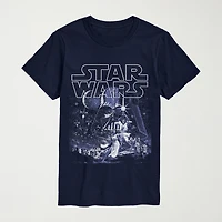 Celestial Darth Vader Mens Crew Neck Short Sleeve Regular Fit Star Wars Big and Tall Graphic T-Shirt