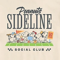 Sideline Social Club Sports Mens Crew Neck Short Sleeve Regular Fit Peanuts Big and Tall Graphic T-Shirt