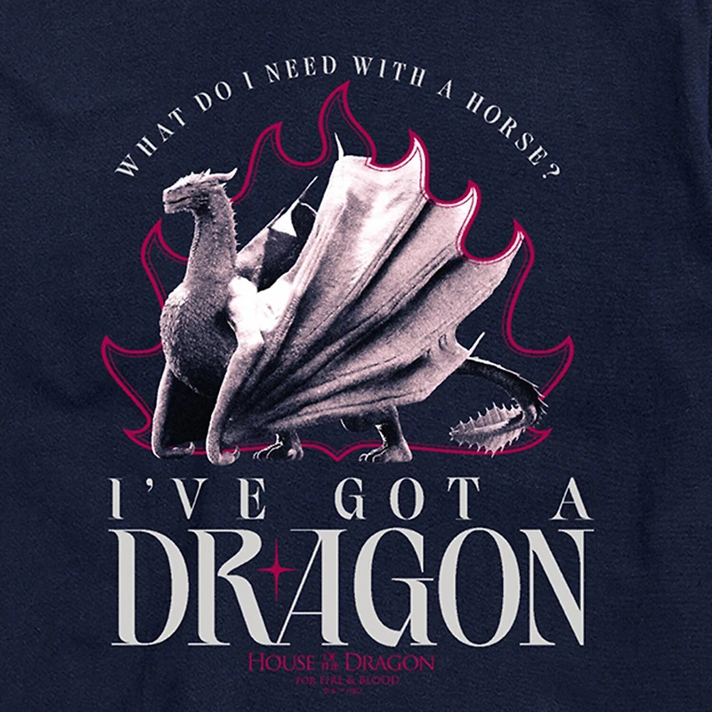 I Have A Dragon Mens Crew Neck Short Sleeve Regular Fit Big and Tall Graphic T-Shirt