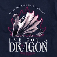 I Have A Dragon Mens Crew Neck Short Sleeve Regular Fit Big and Tall Graphic T-Shirt
