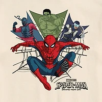 Brand New Day Heroes Mens Crew Neck Short Sleeve Regular Fit Spiderman Big and Tall Graphic T-Shirt
