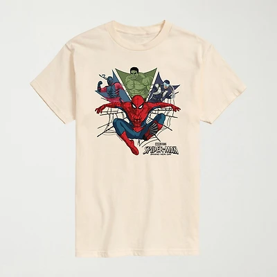 Brand New Day Heroes Mens Crew Neck Short Sleeve Regular Fit Spiderman Big and Tall Graphic T-Shirt