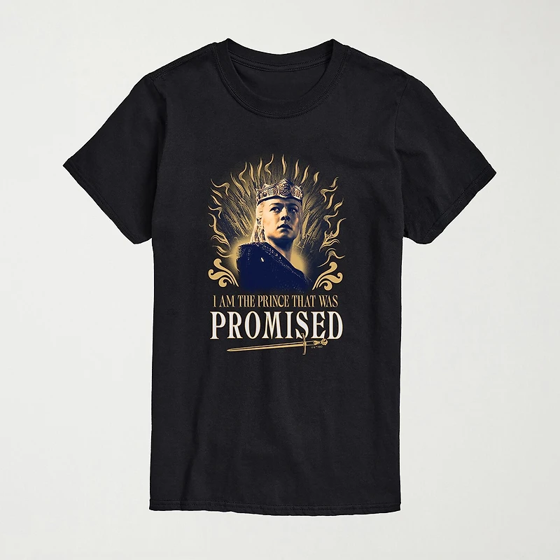 Prince That Was Promised Mens Crew Neck Short Sleeve Regular Fit Big and Tall Graphic T-Shirt