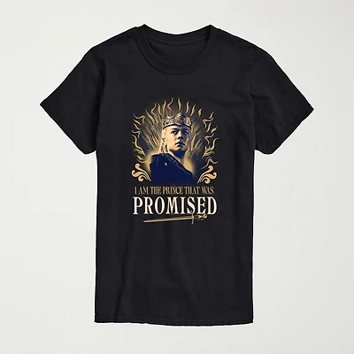 Prince That Was Promised Mens Crew Neck Short Sleeve Regular Fit Big and Tall Graphic T-Shirt