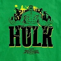 Brand New Day Hulk Mens Crew Neck Short Sleeve Regular Fit Spiderman Big and Tall Graphic T-Shirt