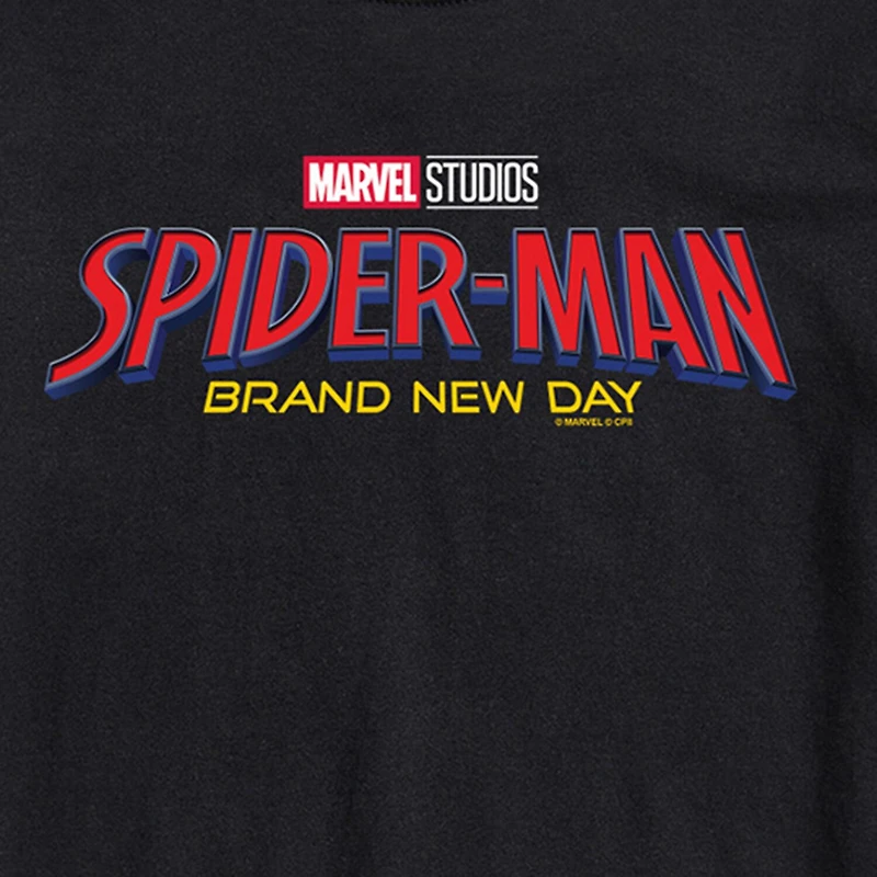 Brand New Day Logo Mens Crew Neck Short Sleeve Regular Fit Spiderman Big and Tall Graphic T-Shirt