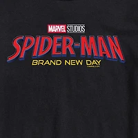Brand New Day Logo Mens Crew Neck Short Sleeve Regular Fit Spiderman Big and Tall Graphic T-Shirt