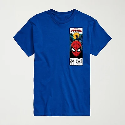 Brand New Day Comic Mens Crew Neck Short Sleeve Regular Fit Spiderman Big and Tall Graphic T-Shirt