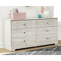 Signature Design by Ashley® Paxberry White Aged Pine 6-Drawer Dresser