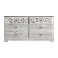 Signature Design by Ashley® Paxberry White Aged Pine 6-Drawer Dresser