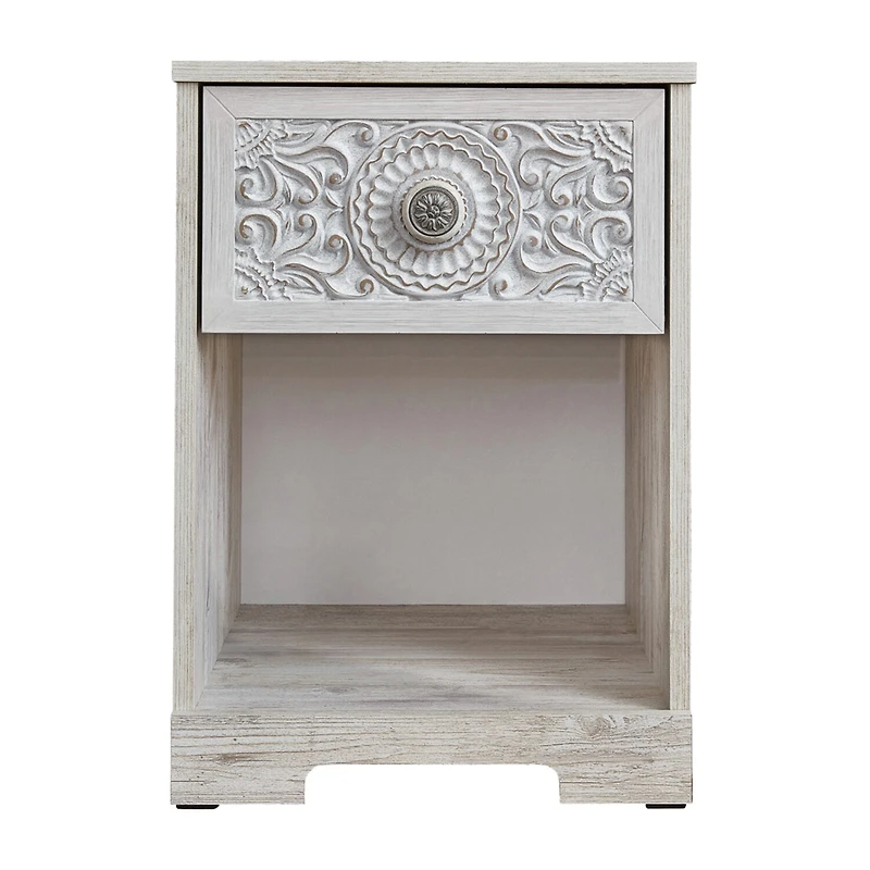 Signature Design by Ashley® Paxberry White Aged Pine 1-Drawer Nightstand