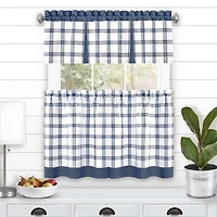 Achim Tate 3-pc. Rod Pocket Kitchen Curtains & Drapes Window Set