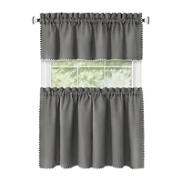 Achim Kendal 3-pc. Rod Pocket Kitchen Curtains & Drapes Window Set