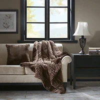 Madison Park Williams Oversized Plush Down Alternative Filled Throw