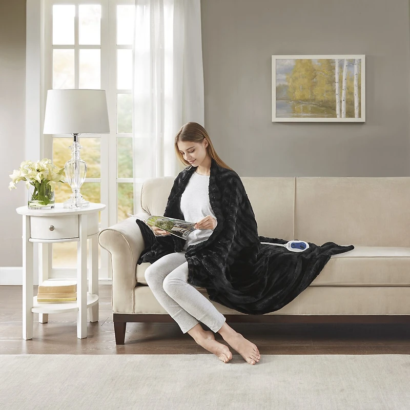 Beautyrest Heated Washable Electric Lightweight Throw